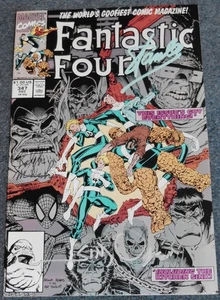FANTASTIC FOUR #347~MARVEL COMICS~SIGNED STAN LEE~ART ADAMS~SIMONSON~MACCHIO~COA - Picture 1 of 11
