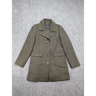 Chaqueta para mujer Talbots estilo militar talla 4 verde oliva atemporal a medida mediana Foto 1 de 4