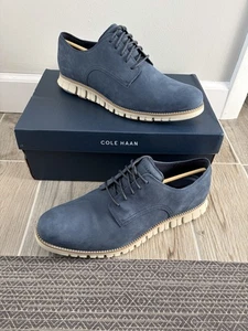 Herren Cole Haan Zero Grand Einfache Zehe Oxford Marineblau Größe 12 NEU - Bild 1 von 5