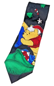 Winnie Puuh Disney HALSKRAWATTE Milne/Schäfer Weihnachten geprägte SEIDE 3,75"x 60" - Bild 1 von 8