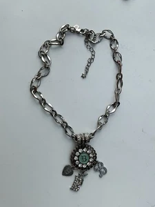 Kirks Folly Magnetic Necklace Letter B With Dangling Charms - Picture 1 of 5