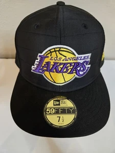 Los Angeles Lakers 59FIFTY Hat Cap Adult Size 7 1/2 New Era 100% Polyester  - Picture 1 of 9