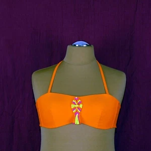 Bikini Bandeau 75C Gr. M Neon Orange weicher Stoff geformt - Bild 1 von 13