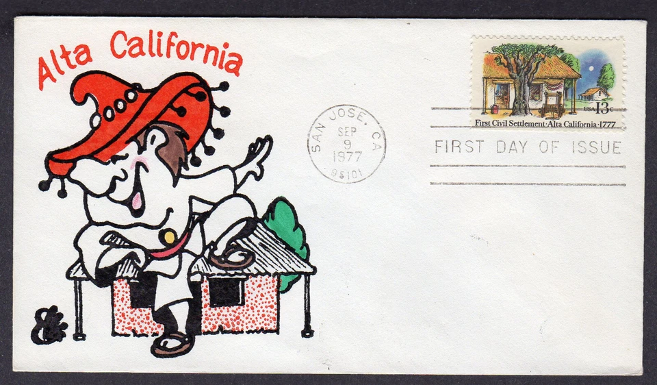 1977 Alta California Settlement 200th (Scott 1725) - Ellis Animated FDC NU378 - Image 1 of 1