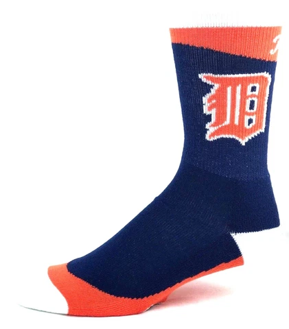 Detroit Tigers Navy with Orange Curve Crew Socks Cover