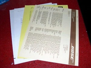 BOSE CORRESPONDENCE-AUTHORIZED LISTS & SINGLE PAGE DIGITAL AUDIO REBATE BROCHURE - Picture 1 of 1