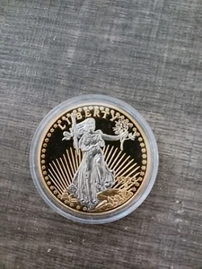 2012 AMERICAN MINT GEDENKMÜNZE PLATIN-AKZENT 24K LAGENLOOK ADLER COA #05131 - Bild 1 von 3