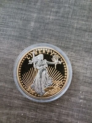 2012 AMERICAN MINT COMMEMORATIVE PLATINUM-ACCENTED 24K LAYERED EAGLE  COA #05131 - Image 1 of 3