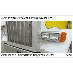 CTM 1/24 Italeri Peterbilt 378 379 Photoetch Resin Headlights + Foglights + More