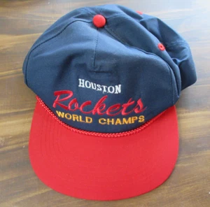 Vintage Houston Rockets NBA World Champs Adjustable Snapback Hat - Picture 1 of 3