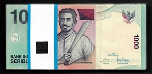 Menge 100 Stck. 1 Bündel aufeinanderfolgende Indonesien 1000 1.000 Rupiah zufälliges Jahr UNC - Bild 1 von 2