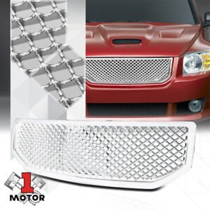 For 2006-2010 Dodge Caliber{3D WAVE MESH}Glossy Chrome Bumper Grille Vent Grill