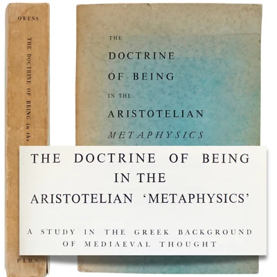 ARISTOTLE Metaphysics Process Philosophy Doctrine of Being OWENS 1978 Medieval - Image 1 of 4
