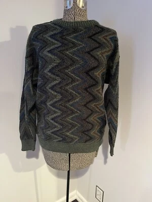 De Colección Años 80 90 Consenso Ropa Deportiva Suéter Funky Tejido Papá Suéter Feo Italia Cosby Foto 1 de 4