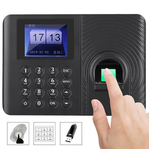 Biometric Fingerprint Time Attendance Recorder Time Clock Access Control Sys Fit - Picture 1 of 23