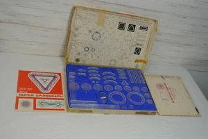 Vintage 1969 Kenner’s Super Spirograph Drawing Design Kit Toy - Foto 1 di 12
