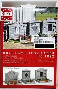 % - Busch H0 1092 Bausatz Drei Familiengräber NEU & OVP - Picture 1 of 2