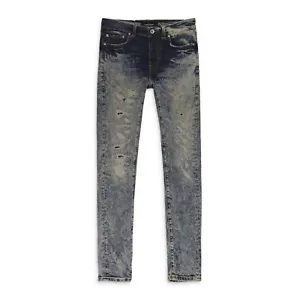 NWT Purple Brand HEAVY BLEACH REPAIR Indigo SKINNY JEANS Size 34 $600 - Picture 1 of 6
