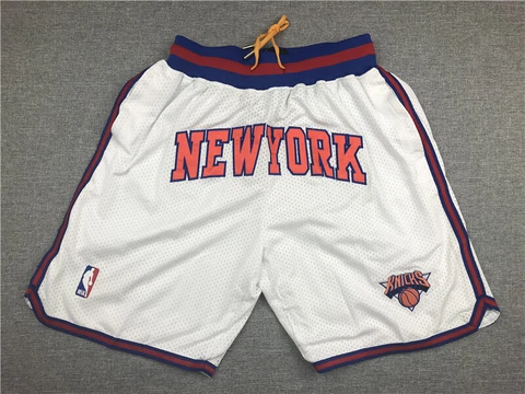 Hot New York Knicks Retro Basketball Shorts - White New Size:S-XXL Cover