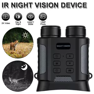4K LCD Infrared Thermal Binoculars 8X Zoom Night Vision Goggles Binoculars Light - Picture 1 of 8