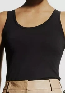 Majestic Paris Women's Black Superwashed Sleeveless Scoop Neck Tank Top Sz 1/XS - Picture 1 of 7