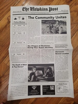 Stranger Things Experience New York Exclusive Hawkins Newspaper - Image 1 of 4