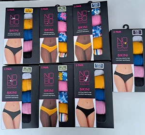 NOBO No Boundaries Womens Cotton Stretch BIKINIs, Sz L to XXXL, Colors Vary -New - Picture 1 of 2