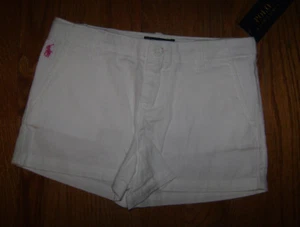 NWT POLO RALPH LAUREN GIRLS DRESSY SHORTS size 6 WHITE 100% COTTON - Picture 1 of 5