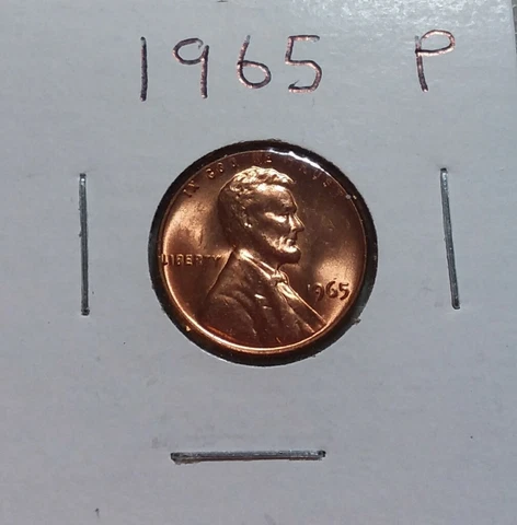 1965 P LINCOLN MEMORIAL CENT PENNY UNC FRESH FROM BANK ROLL Cover