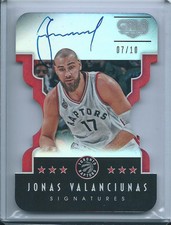 Jonas Valanciunas 2015-16 Panini Gala Signatures Die Cut Auto /10
