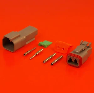 Deutsch DT Series 2 Pin Way Connector Male & Female Kit - DT04-2P DT06-2S - Picture 1 of 10