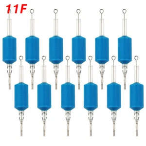 OPHIR 12 PIEZAS/Lote de puntas de tubo de tatuaje desechables con agarre de agujas de boquilla color azul - Imagen 1 de 34