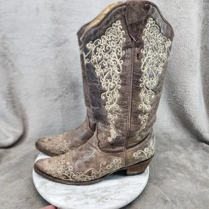 Corral Schuhe Damengröße 9,5 Vintage braun Western Leder Cowboystiefel *GUC* - Bild 1 von 13