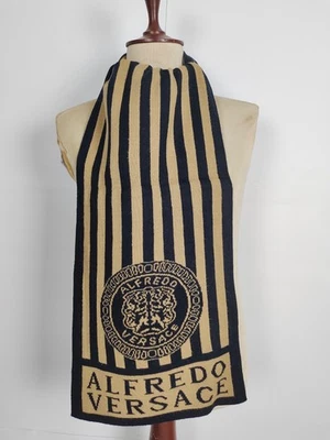 Versace genuine vintage patterned Black / Beige wool winter Scarf Scarves - Image 1 of 4