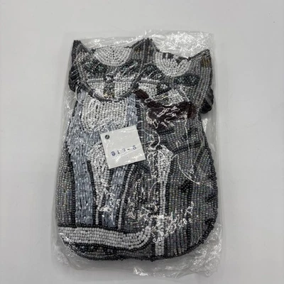 Bolso de Mano Gato Figura Cuentas Novedad Sin Marca Nuevo (M/dos gatos 313-8) Foto 1 de 4