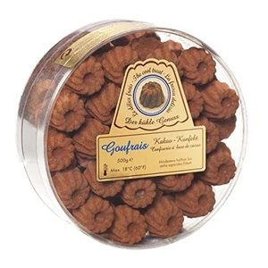 Goufrais Gugelhupf Rundbox 500g Kakaokonfekt 100% Kakaopulver Schokolade Genuss - Bild 1 von 6