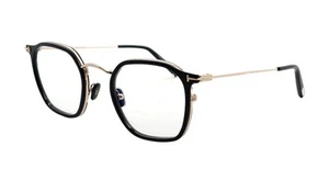 TOM FORD TF 5974-B Eyeglasses 005 Black-Gold/ Blue light 50 new - Picture 1 of 4