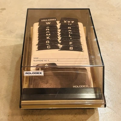 VTG Rolodex Desk Organizer Model S500C Petite Plastic W/Unused Blank Cards - Image 1 of 4