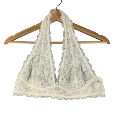 Free People Intimately Ivory Lace Halter Bralette - FL_32 - Image 1 of 4