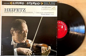 RCA Victor WHITE DOG Red Seal LP JASCHA HEIFETZ Sibelius Violin Concerto CHICAGO - Picture 1 of 5
