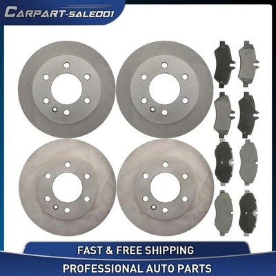 Front Rear Disc Rotors Brake Pads Kit for 2007 2008 Dodge Sprinter 2500 3.5L - Image 1 of 4
