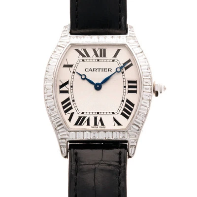 Cartier Tortuga Oro Blanco Ref. WGTO0003 con diamantes baguette originales Foto 1 de 4