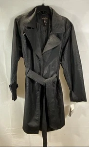 Dana Buchman Women Black Trench Jacket Size 2X - Picture 1 of 6