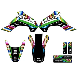 2021-2022 KLX 140 R RL SERAPE Black Senge Graphics Kit Compatible with Kawasaki - Picture 1 of 10