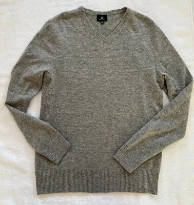 AG Adriano Gold Schmied Green Label Cashmere Blend Sweater Gray V-Neck Size S - Image 1 of 4
