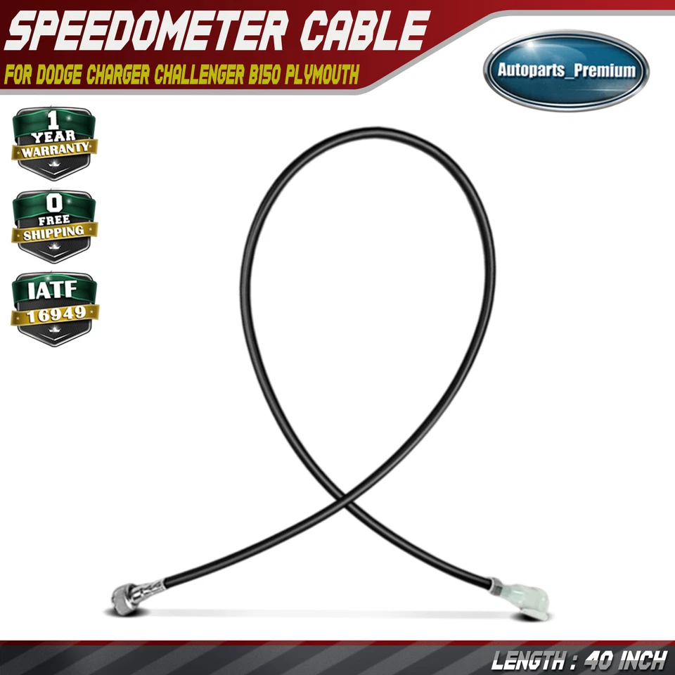 40 in. Cable velocímetro para Dodge Charger Challenger B150 Plymouth Chrysler AMC Foto 1 de 4