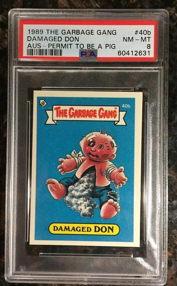 1989 The Garbage Gang #40b Damaged Don Australia PSA 8 NM-MT Sticker Card POP 1 - Image 1 of 1