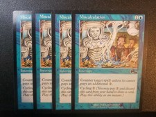 4x 4 x4 Miscalculation Urza's Legacy Magic Mtg NM See Detailed Pictures Playset
