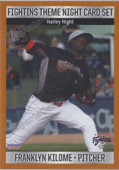 2017 Reading Fightins Theme Night Franklyn Kilome RC Rookie Phillies - Image 1 of 1