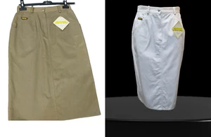 Rock Frühling Sommer Sport Jeans Weiß Haselnuss Gr. 42 46 Made Italy Denim - Bild 1 von 42